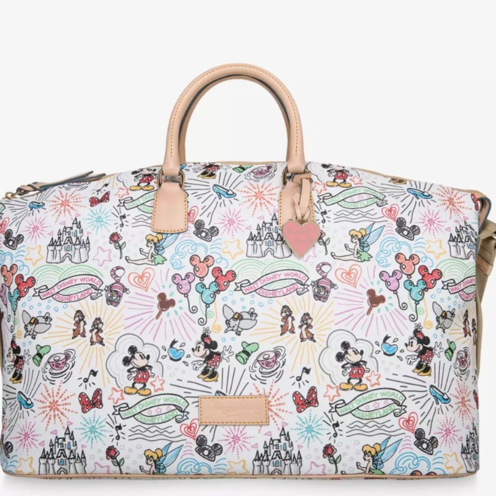 Dooney & Bourke Disney Sketch weekender duffle bag